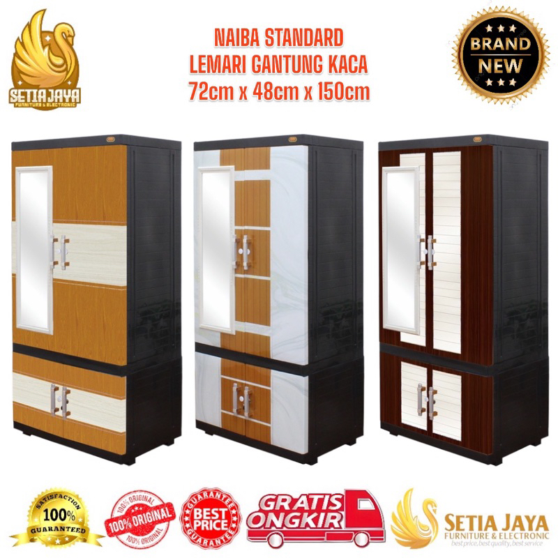 NAiBA Lemari Gantung Kaca / Lemari Naiba Gantung Kaca