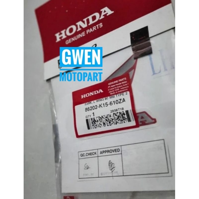 Mark Wing 80MM Type 2 Logo Sayap Honda Tangki CB150R CB 150R K15M 2018 2019 2020 Matte Red Merah Dof