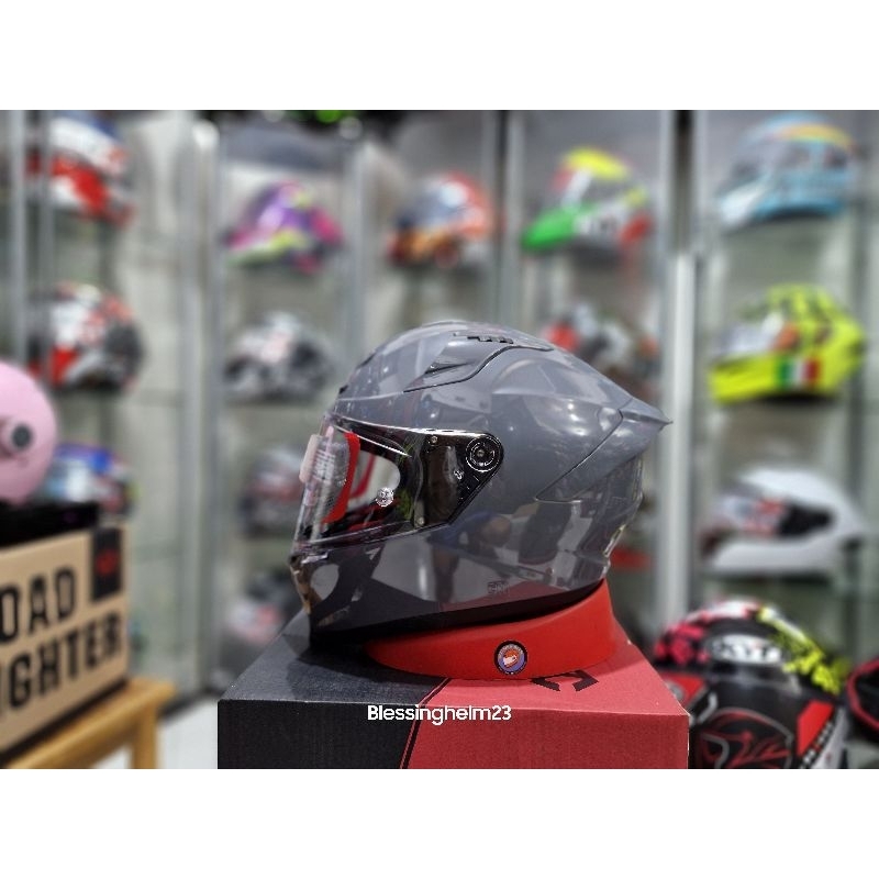 KYT STIKER SOLID GORILA GREY HELM FULL FACE