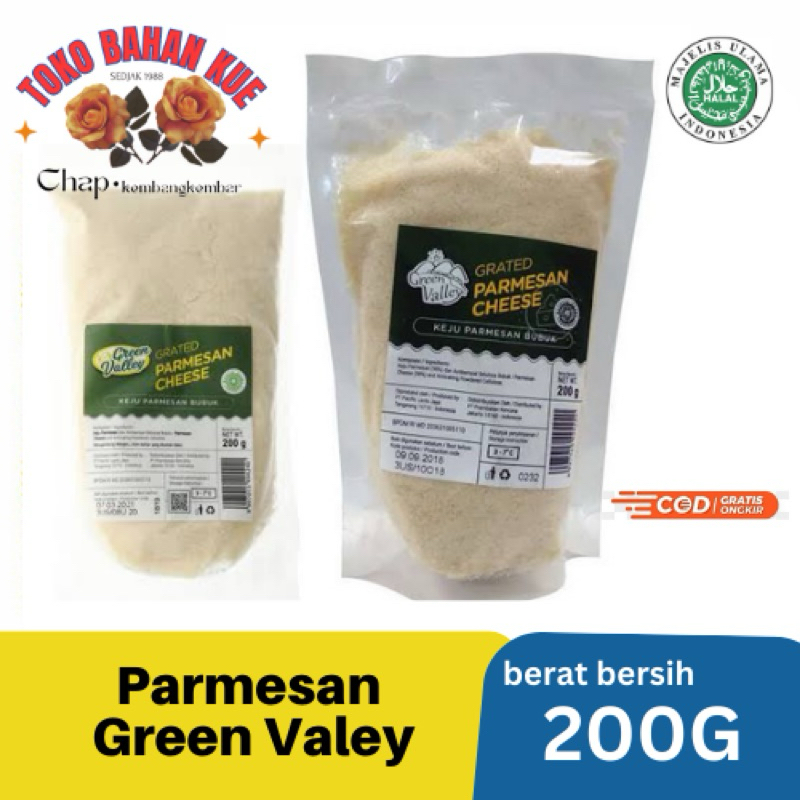 

Keju Parmesan Green Valey 200gr Kemasan Repack Original Parmesan Cheese Greeted