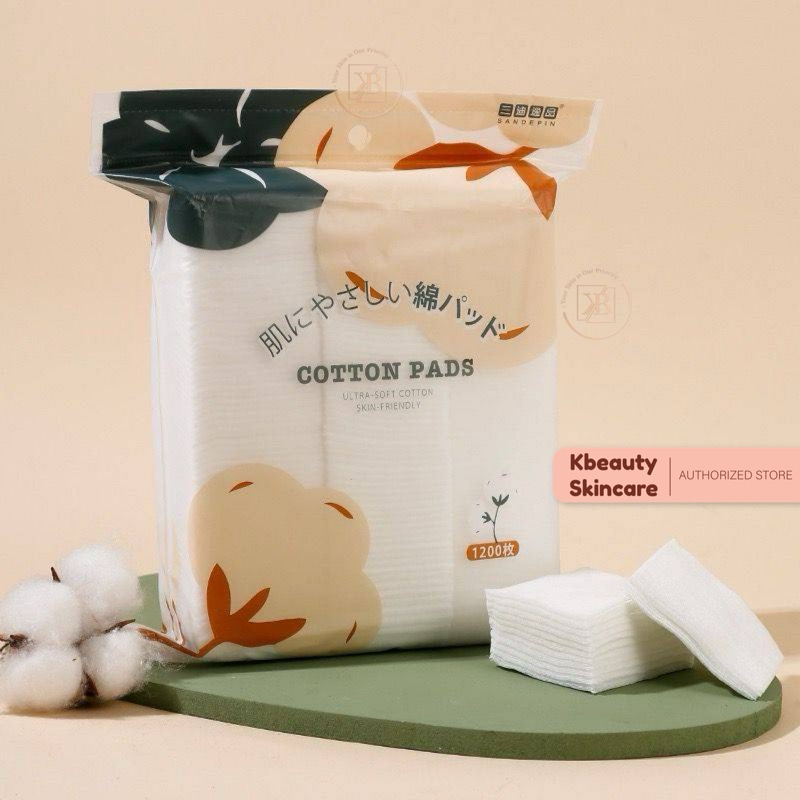 Facial Cotton Pads 1200pcs Kapas Tipis Pembersih Make Up Kapas Pembersih Wajah Make Up Remover Kapas