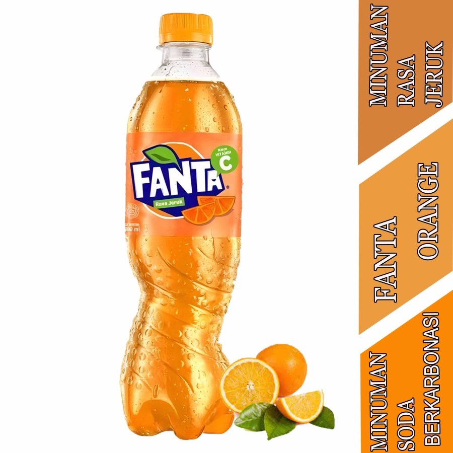 

Minuman Rasa Jeruk - Fanta - Minuman Soda Berkarbonasi - 390ml