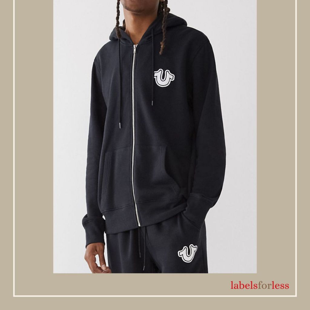 True Religion Men Buddha Logo Zip Hoodie