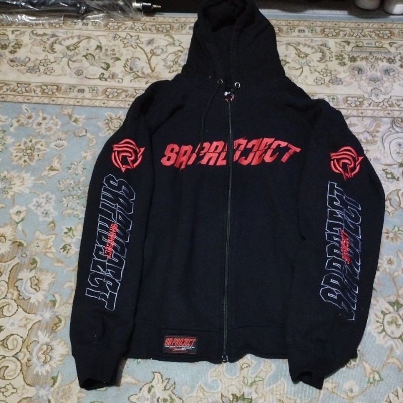 Hoodie Zipper SR Project Full Bordir edisi Work Ride Balance