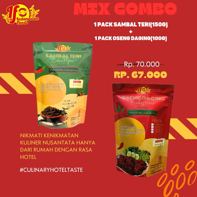 

Makan Hemat ( daging 100g 1pcs + Teri 150g 1pcs )