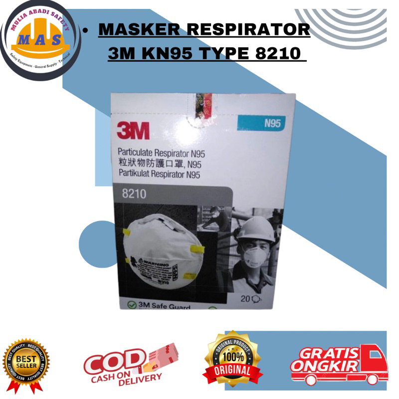 MASKER SAFETY 3M KN95 Type 8120 / Masker Safety 3M KN95 / Maskee Safety Berkualitas