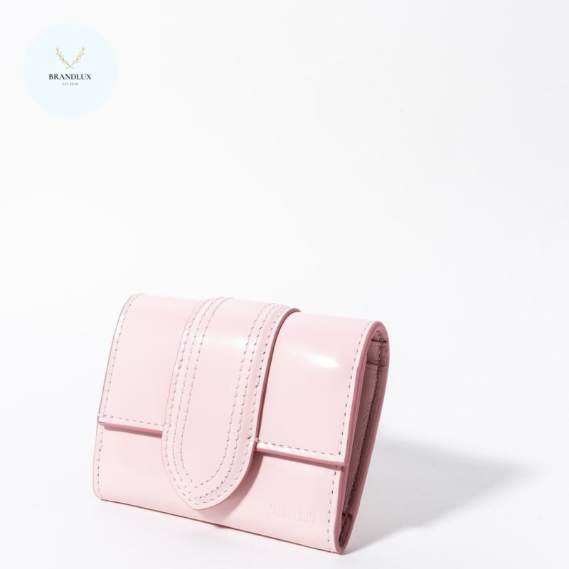 JACQUEMUS Le compact wallet bambino patent leather