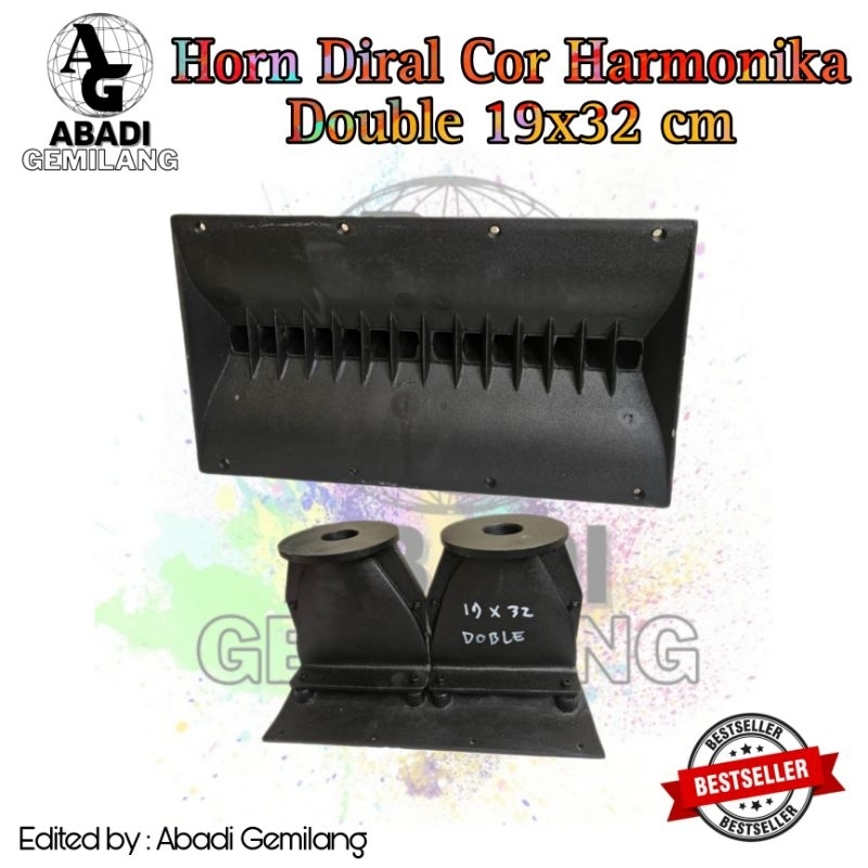 Horn Tweeter Diral Cor Harmonika Double 19x32 cm Multi untuk Drat atau Baut