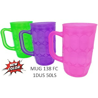 (6pcs) GELAS BIR FC JAGUAR/GELAS BIR BENING JAGUAR/MUK BIR 138 FC/GELAS PLASTIK/CANGKIR PLASTIK GAGA