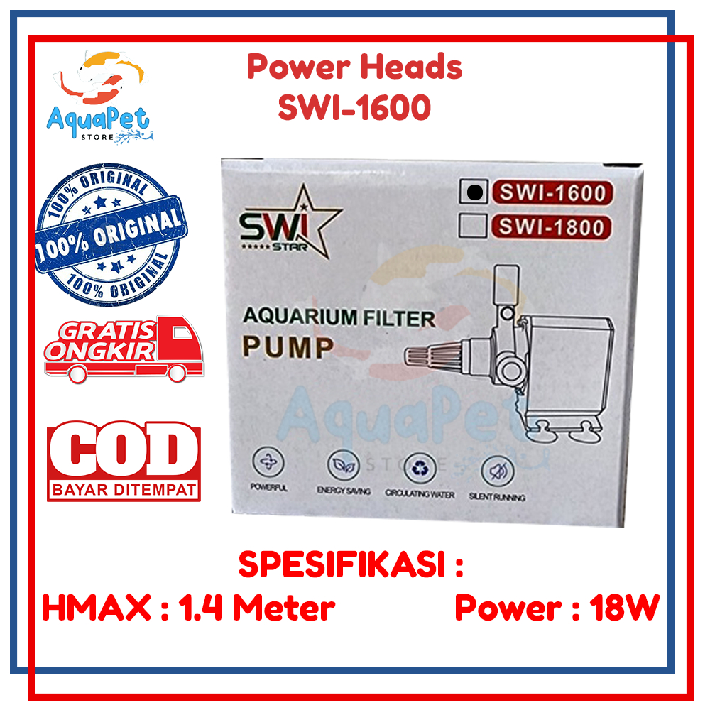 Pompa Aquarium Swi 1600 Power Head Aquarium SWI-1600