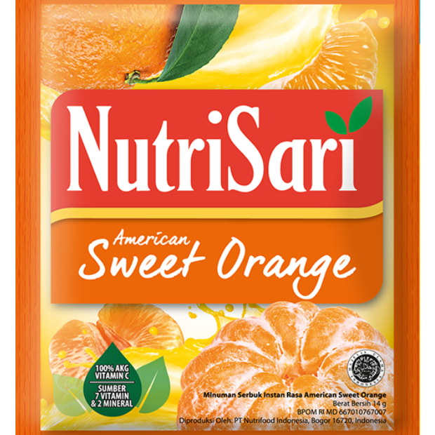 

NutriSari American Sweet Orange 10 Sachet