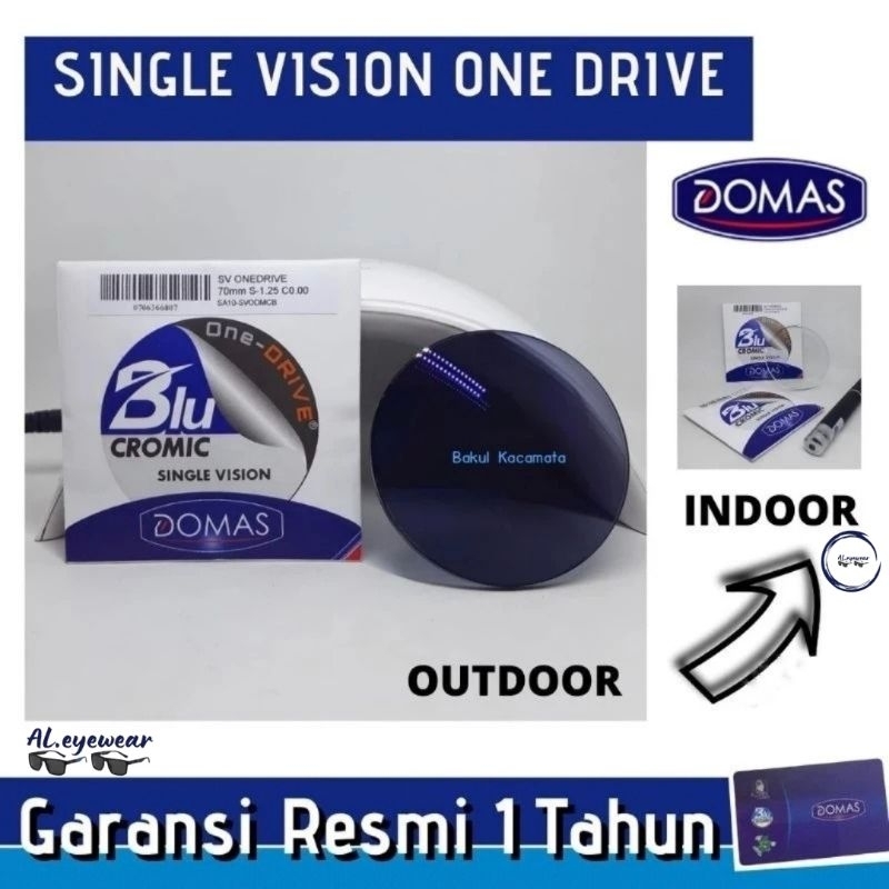 Lensa Kacamata Drive Photocromic Blueray/Bluecromic SV By Domas Garansi Coating 1 tahun Free Lensa M