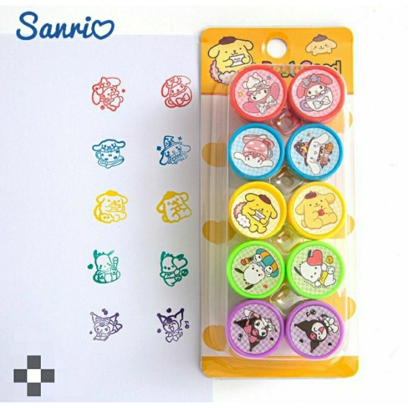 

Stempel Sanrio Stampel Mainan Kuromi Cinnamoroll Melody Pompompurin