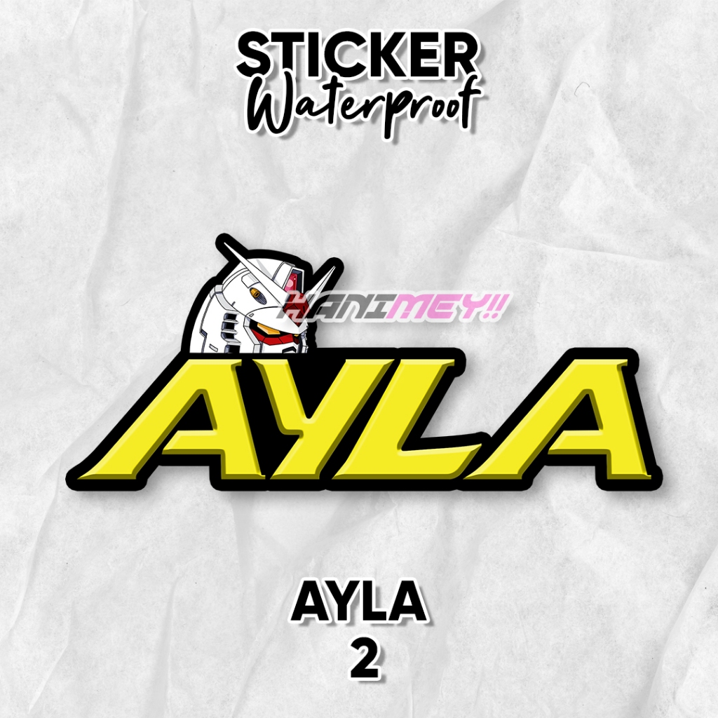 

Stiker Gundam logo Daihatsu Ayla / Sticker Racing / Stiker mobil anime