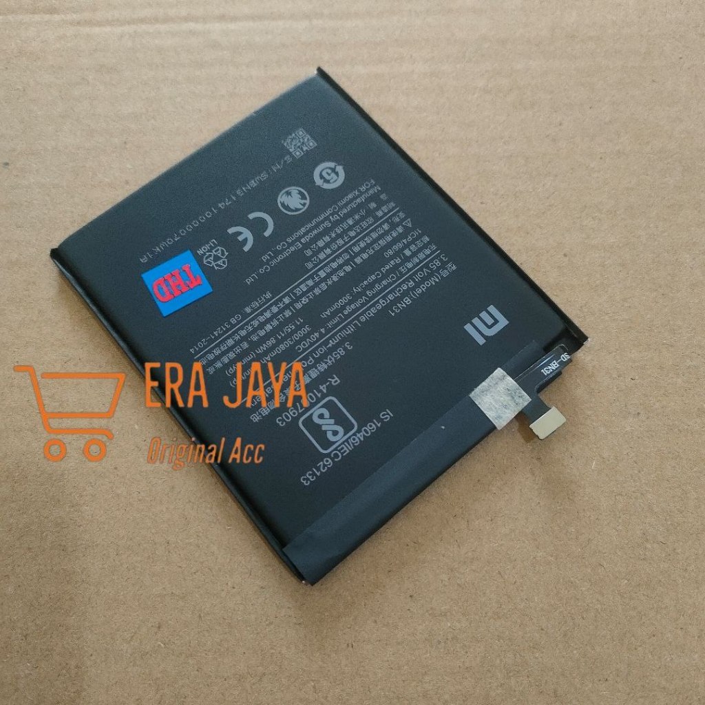 XIAOMI REDMI NOTE 5A - Baterai Batre Hp Xiomi Redmi Not 5a Model BN31 Batrei Battery Tanam Siomi