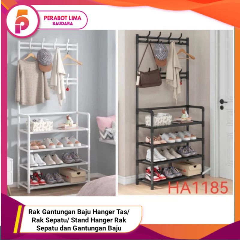 Rak Sepatu dan Gantungan Baju Hanger Tas Keemaya CHA1185/ Rak Sepatu/ Rak Sepatu dan Gantungan Baju 