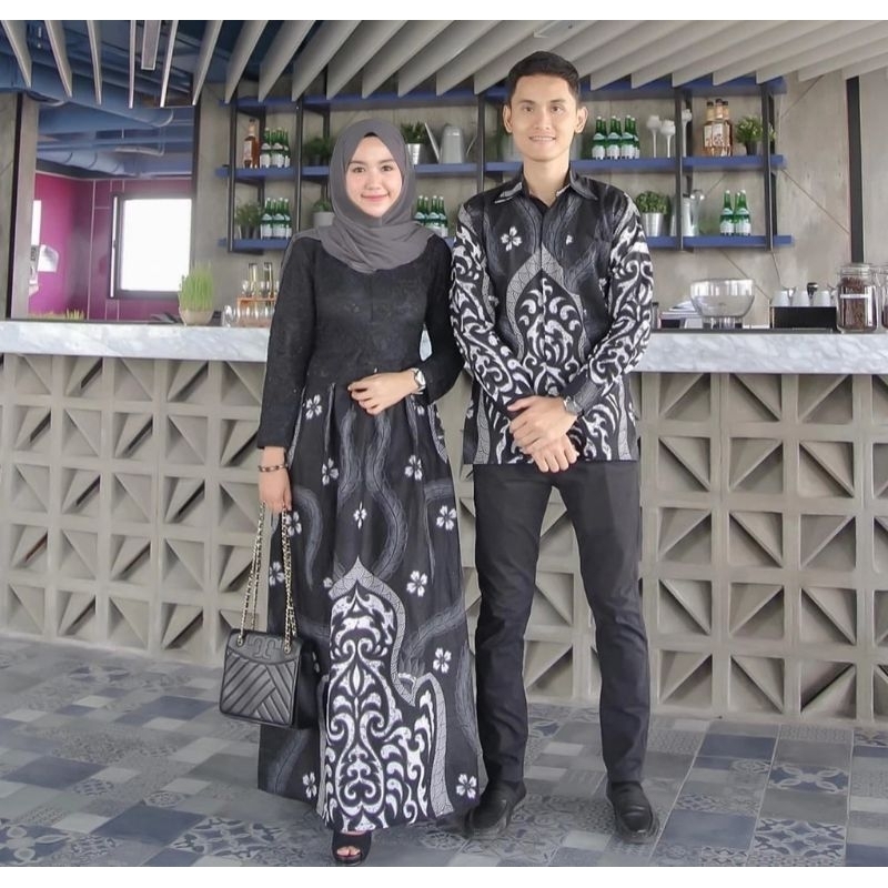 BAJU COUPLE FITRIA BATIK KEBAYA BRUKAT BROKAT COUPLE MODERN LAMARAN COUPLE KONDANGAN COUPLE WOU MURA