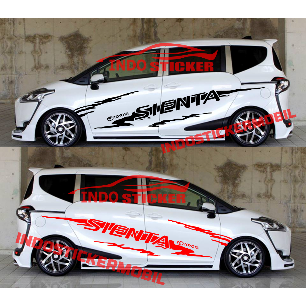 Sticker stiker mobil toyota sienta sticker mobil sienta body samping