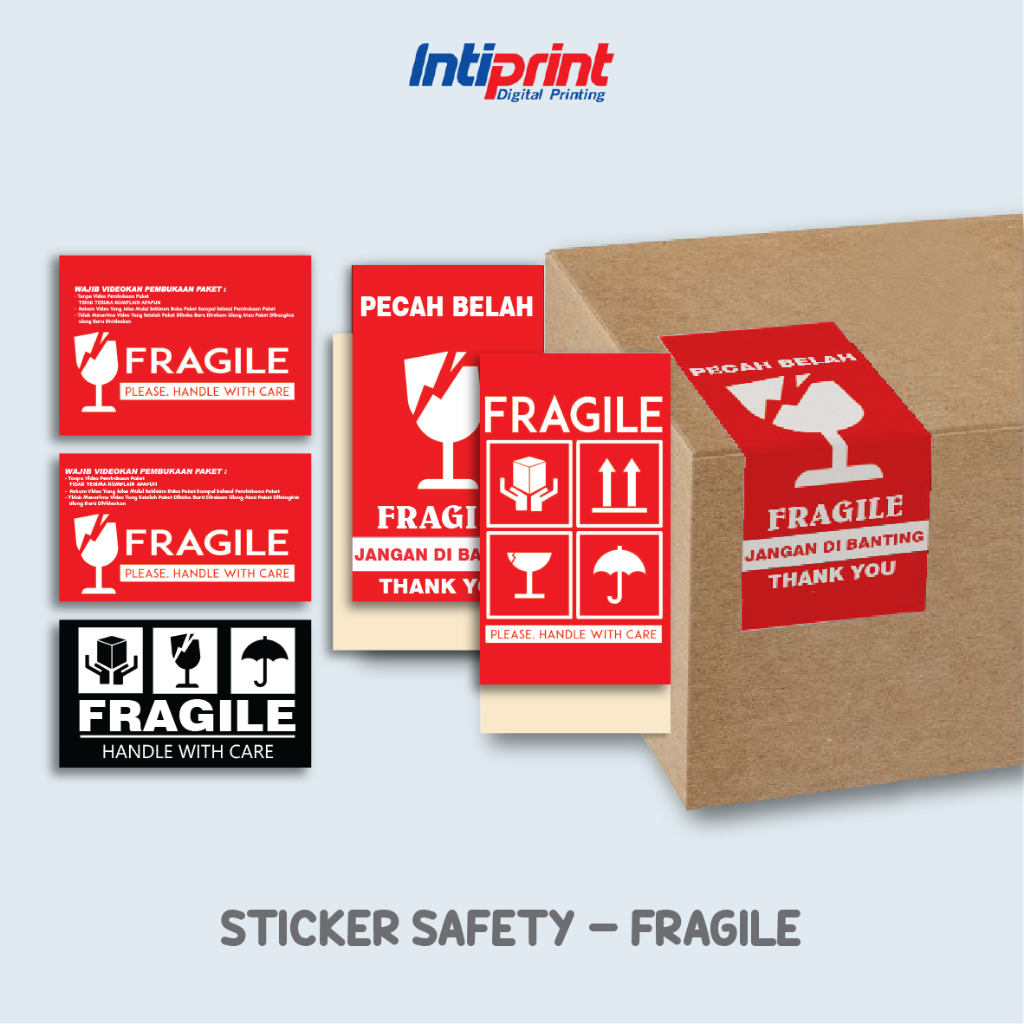 

STICKER FRAGILE I STIKER PECAH BELAH (SATU HARI JADI) I STICKER TANDA PECAH BELAH FRAGILE AMAN