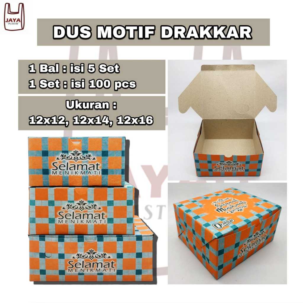 

Dus Kue / Dus Snack Motif Drakar 12x12, 12x14, 12x16