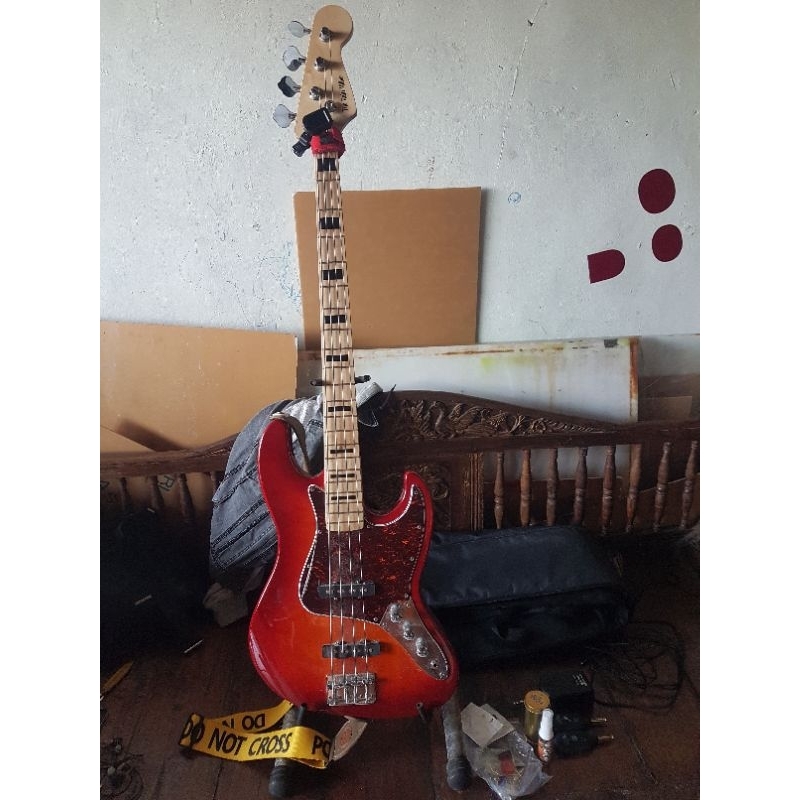 gitar fender buatan jogja komplit ampli mini