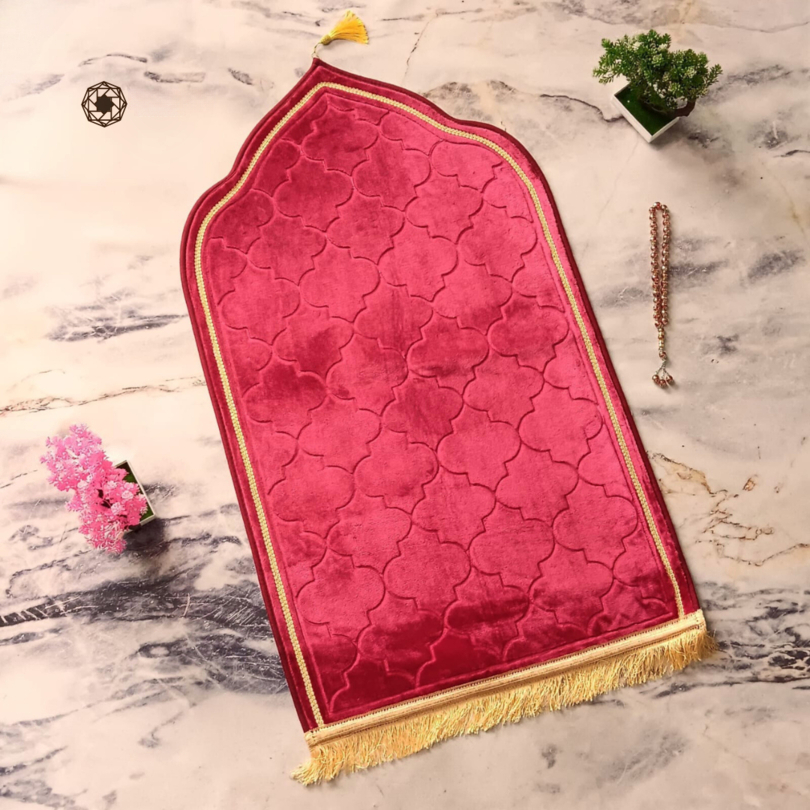 SAJADAH TURKEY KUBAH POLOS EMPUK UKURAN 70 X 110