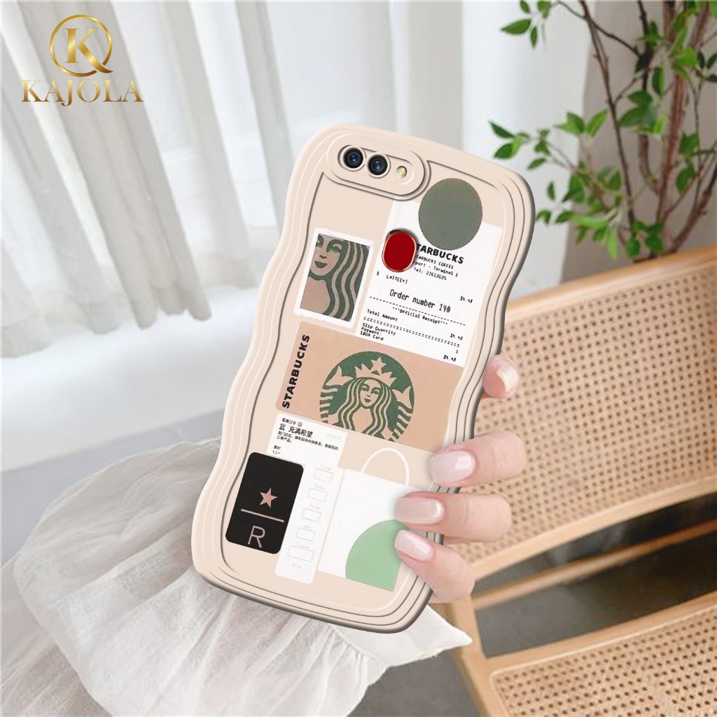 Case Gelombang Oppo A5S / A12 / A11K / A7 / F9 Motif Aesthetic Bahan Softcase silicon Lentur - Skin 