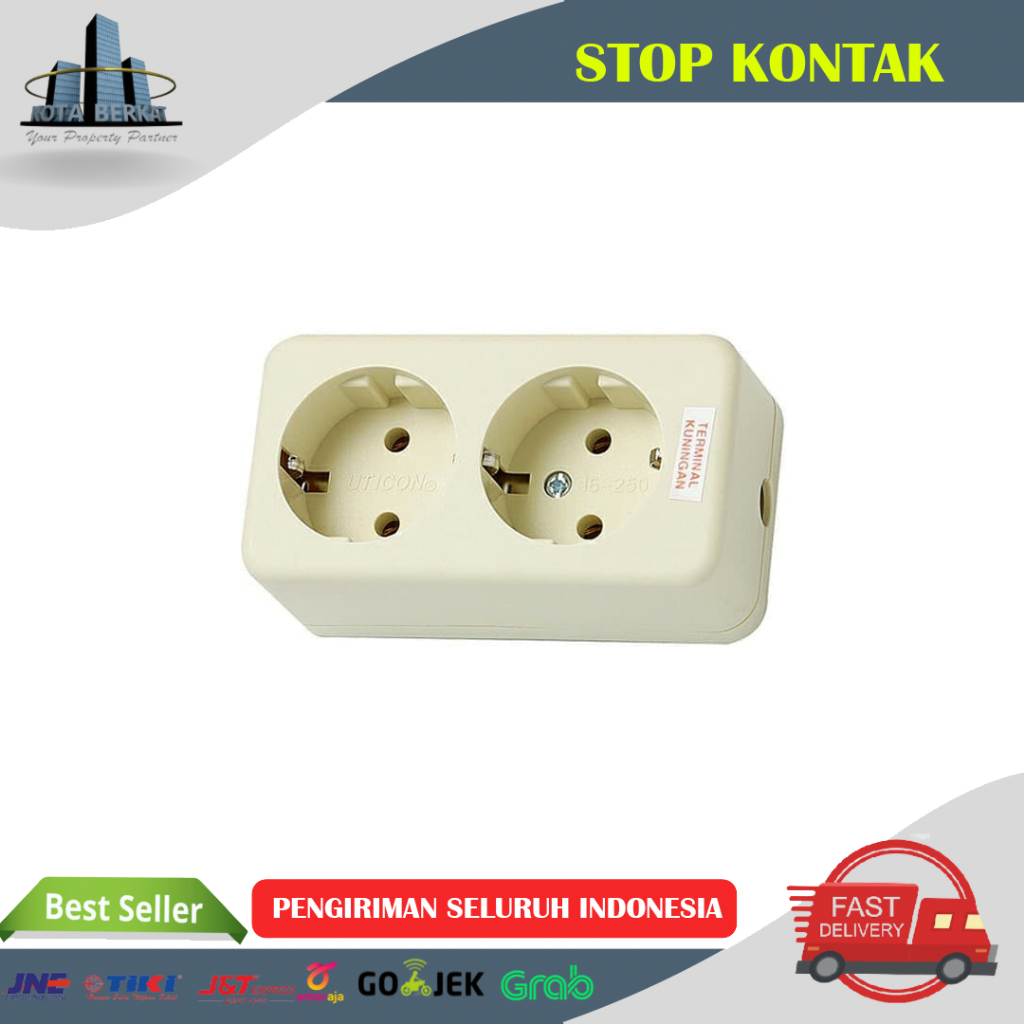 STOP KONTAK 2 LUBANG UTICON