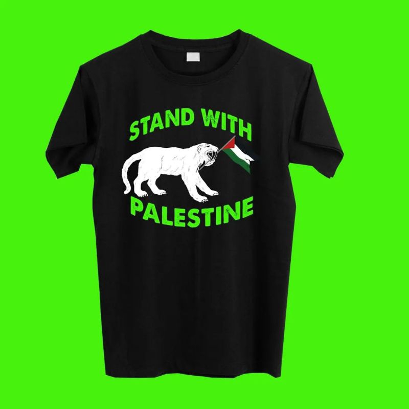 T-SHIRT KAOS TEENAGE DEATH STAR STAND WITH PALESTINE