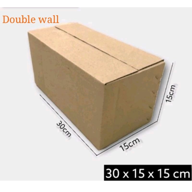 

Kardus box Uk. 30x15x15 cm Double wall polos