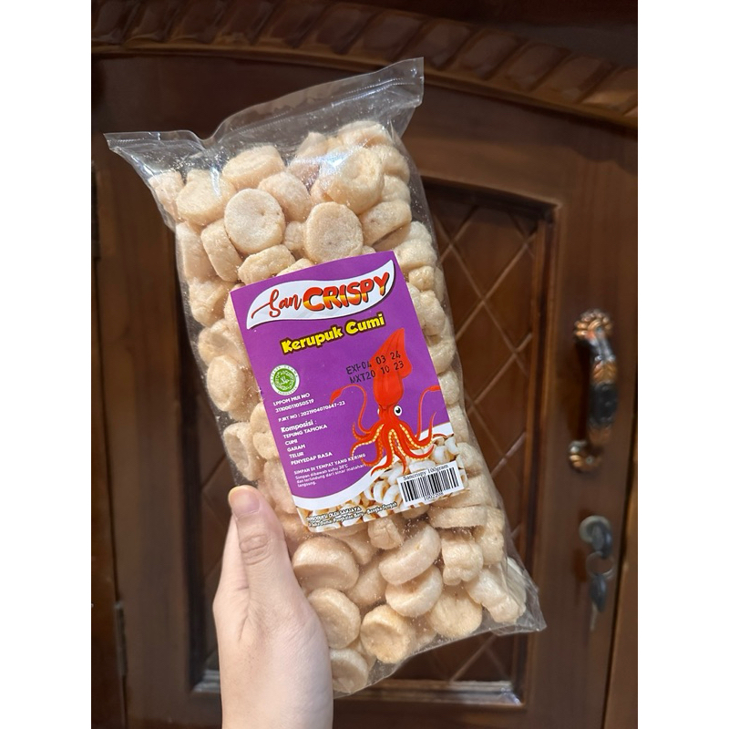 

KERUPUK CUMI SANCRISPY 100gr /MAKANAN BANGKA//OLEH-OLEH KHAS BANGKA//