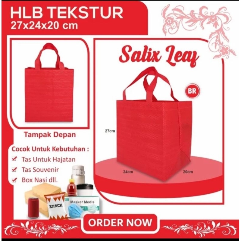 

Tas spunbond/kain souvenir/bingkisan/goodie bag hajatan/pernikahan/imlek-tas tekstur 27x24x20