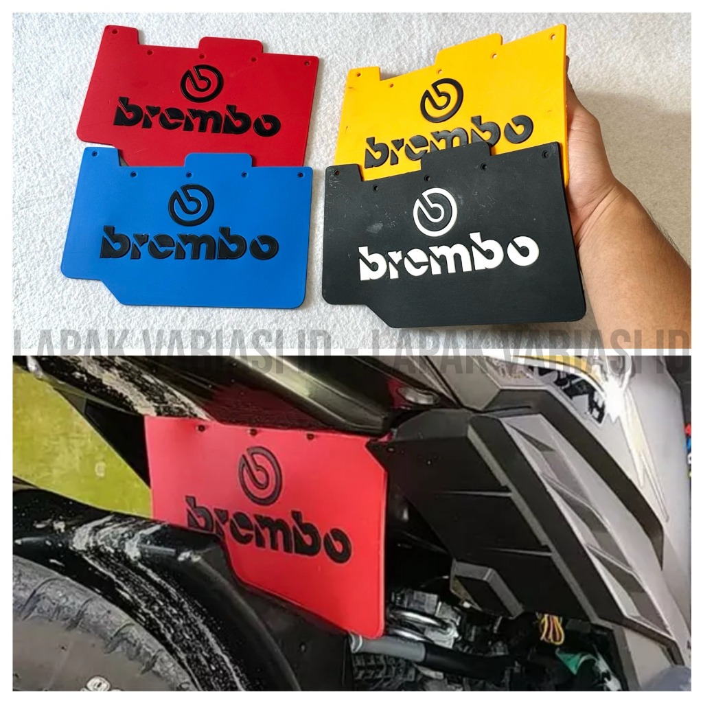 MUDFLAP BEAT BREMBO OBRAL CUCI GUDANG KARET LUMPUR PELINDUNG MESIN MUD FLAP BREMBO BEAT FI KARPET PE