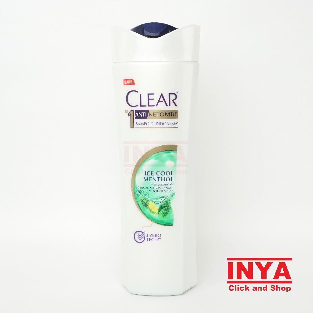 CLEAR Anti Ketombe Ice Cool Menthol 300ml - Sampo Rambut