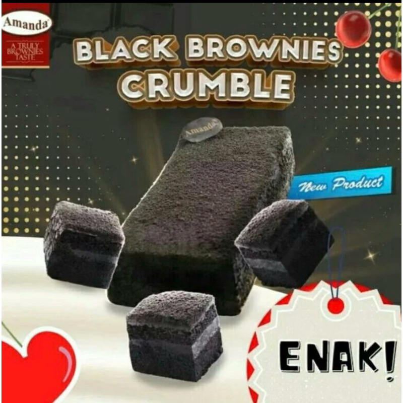 

Black Brownies Crumble Original Amanda Bandung/ Cemilan Snack Kue Oleh Oleh Bandung