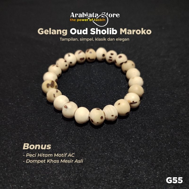 Gelang Oud Sholib Oud Solib Putih Asli Import Maroko