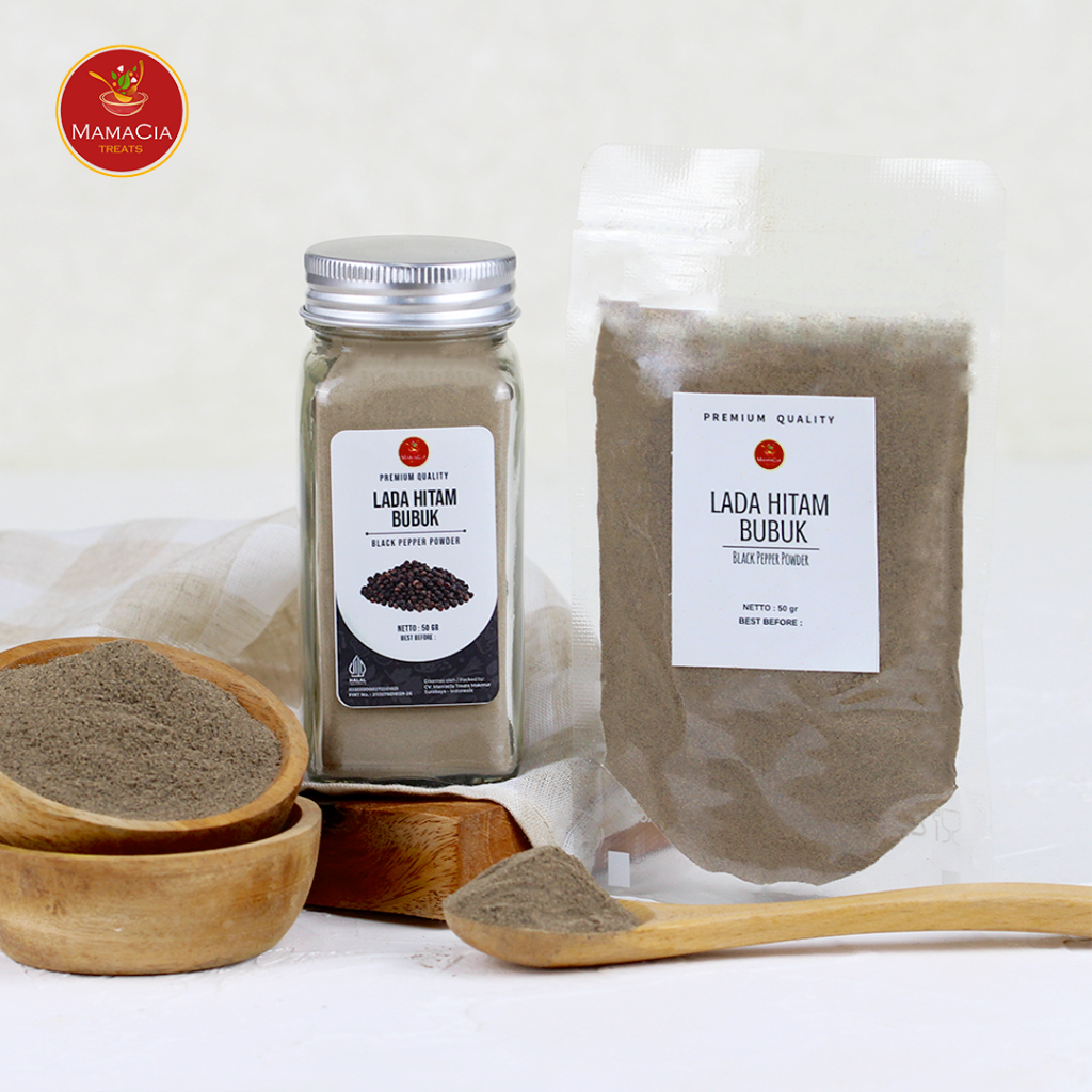 

Mamacia Treats Lada Hitam Bubuk / Black Pepper Powder Merica Bumbu Masak Rempah Premium 50 gr