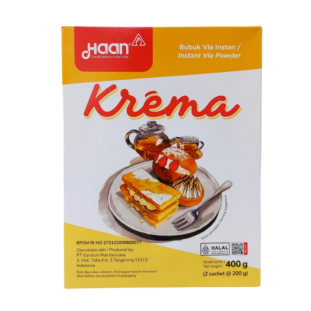 

HAAN KREMA 400gr - INSTANT CUSTARD POWDER - BUBUK VLA INSTAN