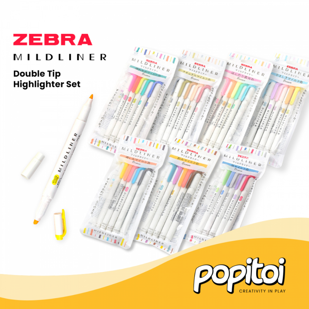 

Zebra Mildliner SET Double Tip Highlighter Midliner Pastel Marker Stab*lo Penanda