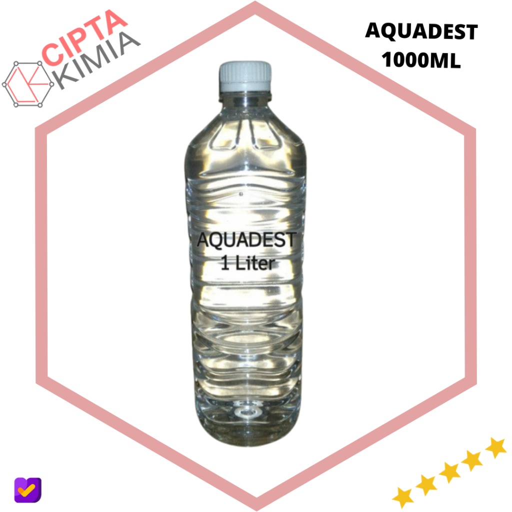 Aquadest / Distilled Water / Air Suling / Aquades / Akuades 1L