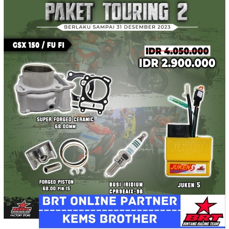 BLOK BRT GSX 150 DAN SATRIA FU FI 68MM PLUS ECU DUALBAND