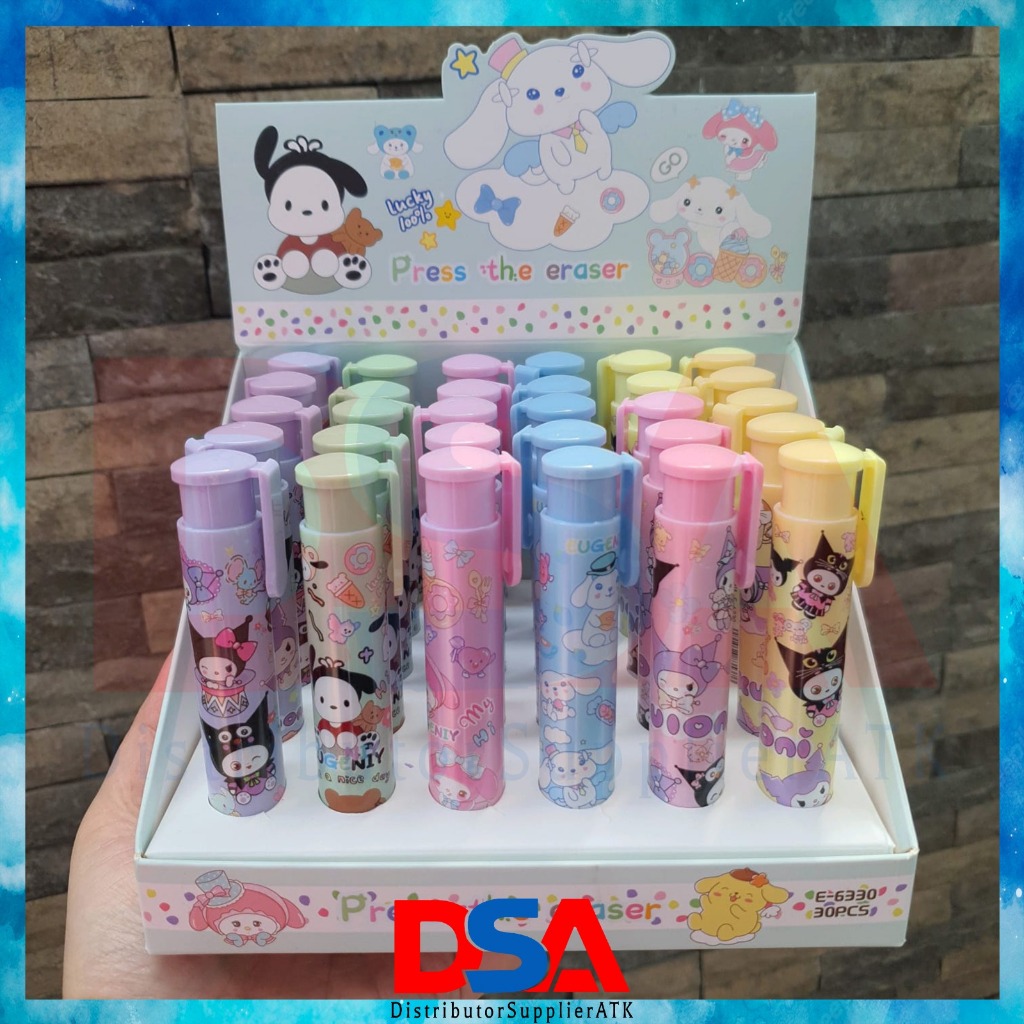 

PENGHAPUS CETEK KARAKTER SANRIO PENGHAPUS PENSIL MEKANIK PENGHAPUS BENTUK LIPSTICK LUCU