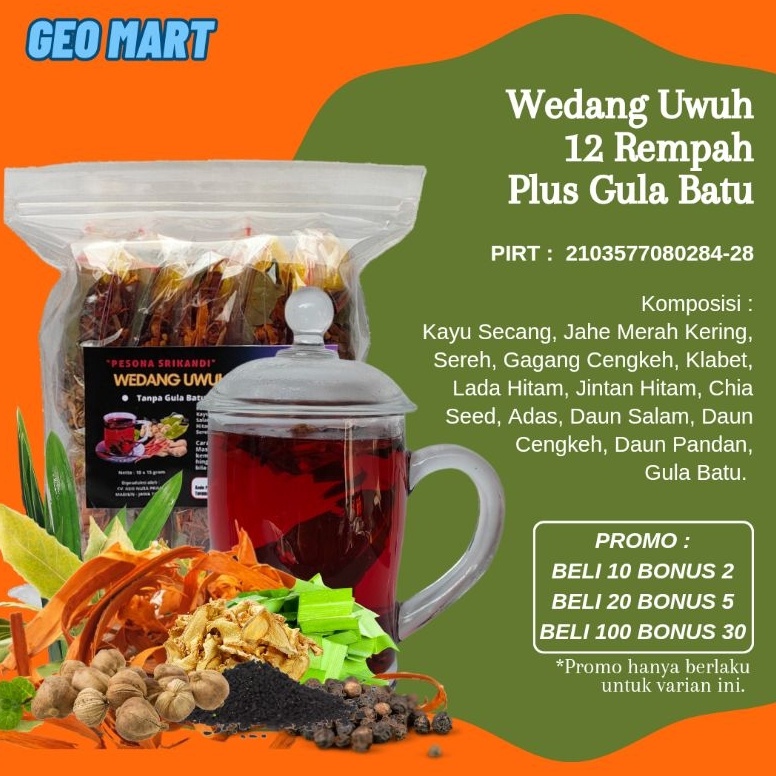 

Seller 1 pcs Pesona Srikandi Wedang Uwuh 12 Rempah E96