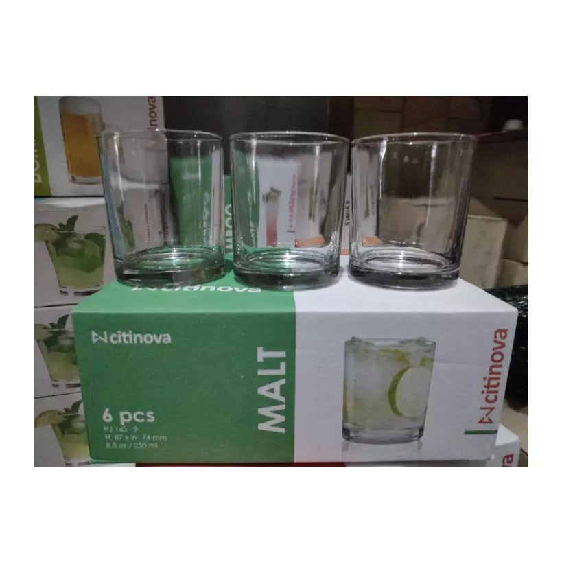Gelas Malt | 250 mL | Citinova | Gelas Whiskey / Gelas Whisky (isi 6pcs)