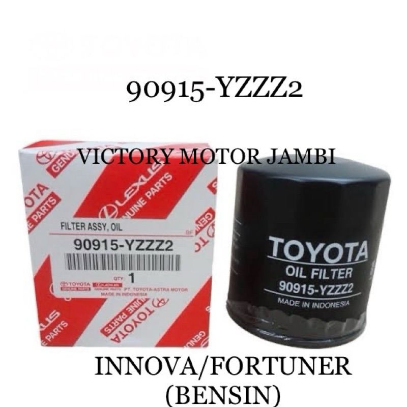 FILTER OLI MOBIL INNOVA FORTUNER BENSIN 90915-YZZZ2 TOYOTA