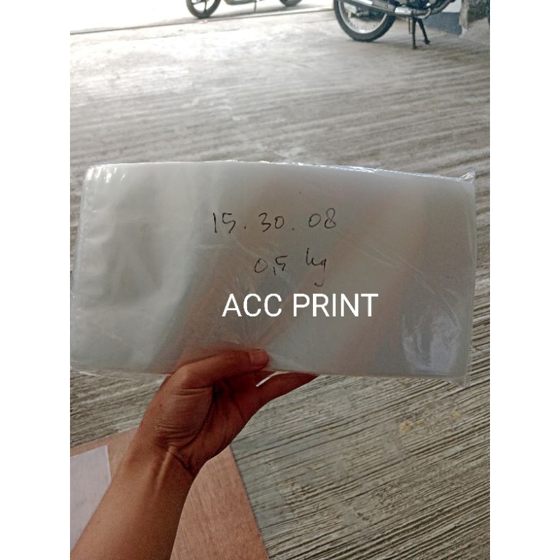 Plastik PP Tebal 08 15x30/ Plastik PP Bening 15x30x08 / Plastik PP 08 Per 1/2kg