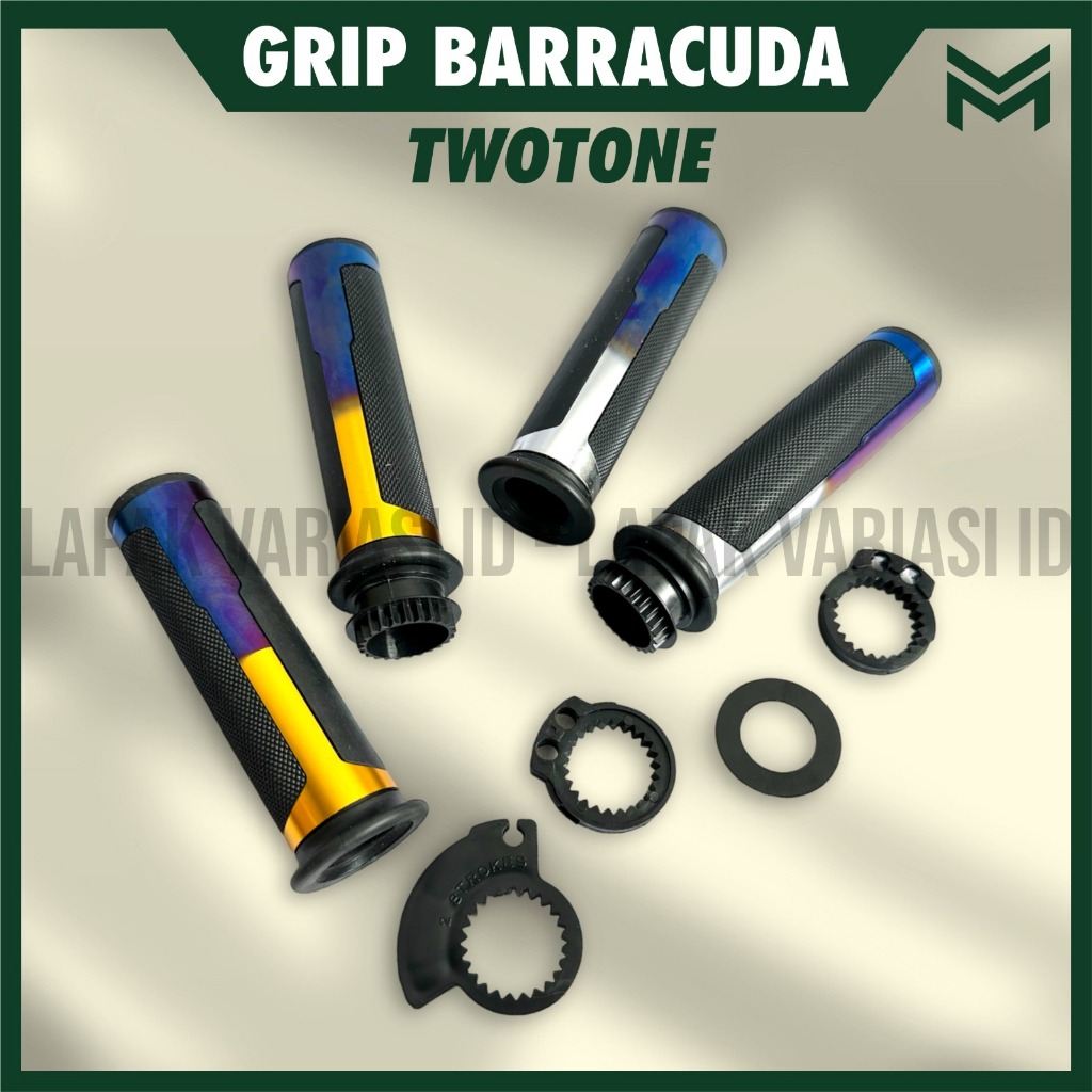 HANDGRIP BARRACUDA TWOTONE universal SEMUA MOTOR  YAMAHA HONDA VARIO SCOOPY SPACY GENIO PCX ADV FAZZ