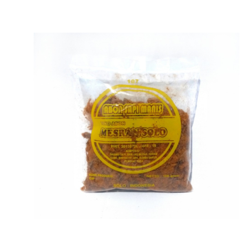 

ABON SAPI/DAGING SUWIR SAPI "MESRAN" 100 GR MANIS KHAS SOLO