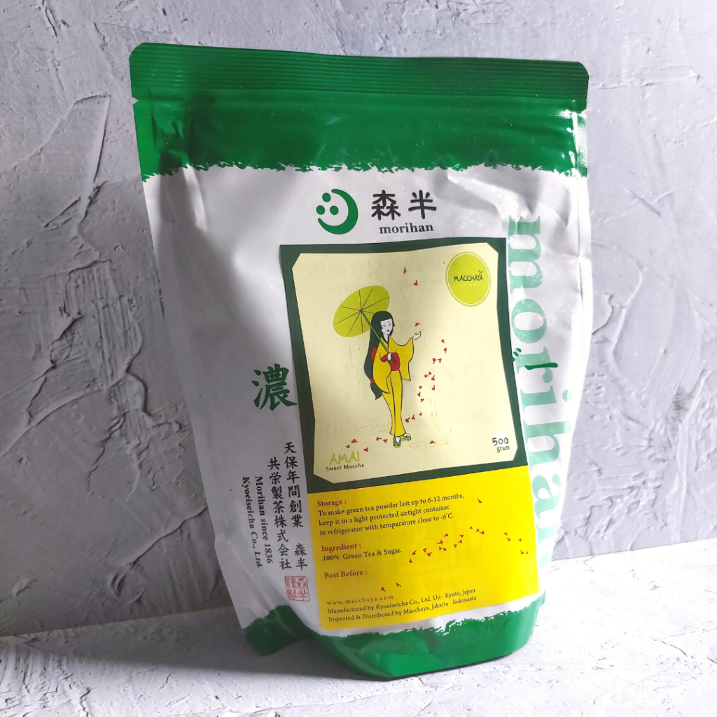 

Amai (Sweet) Matcha Jepang 500g - Sweetened Green Tea Powder (Teh Hijau Bubuk Manis) Import Jepang