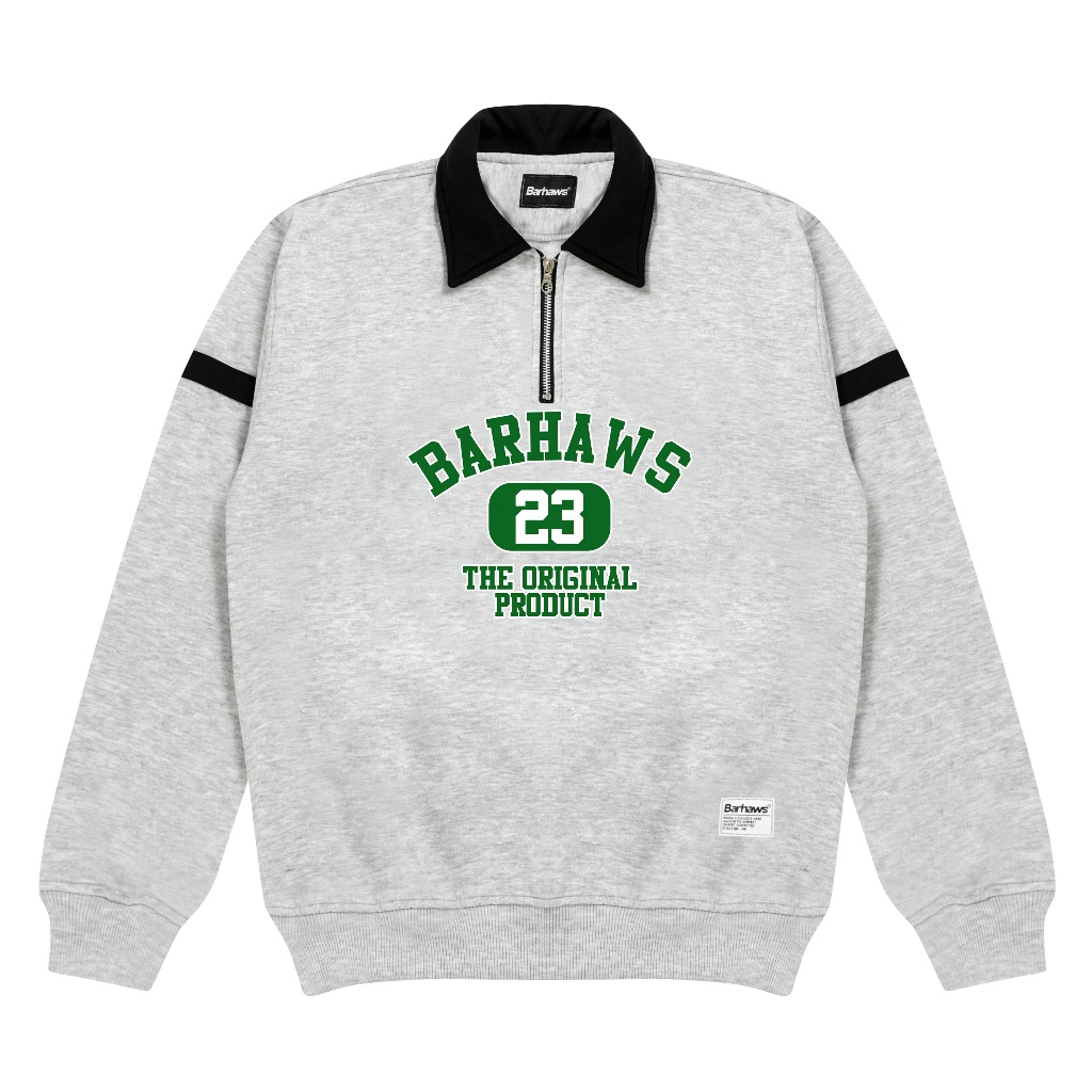 BARHAWS - Sweater Half Zipper Rugby Kombinasi 23